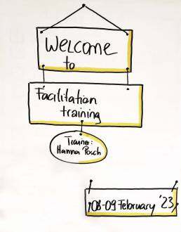 FAMENET Moderationstraining_Welcome Flipchart