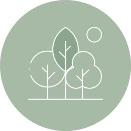 Icon mit drei Bäumen